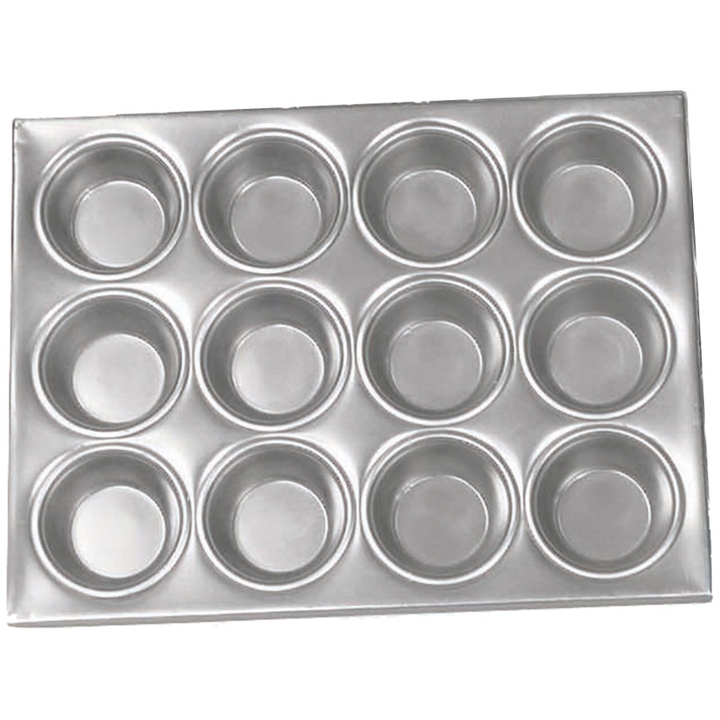 Browne 5811612 Muffin / Cupcake Pan 10-3/4" x 14-1/10" x 1-1/5" - Holds 12 Cups