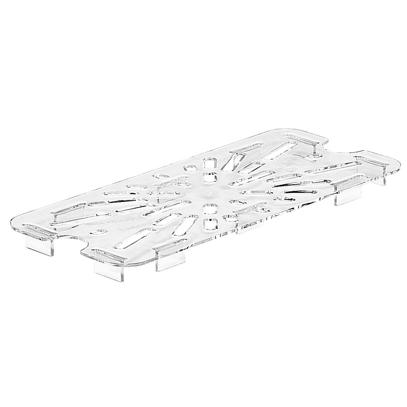 Cambro 30CWD135 Camwear Polycarbonate Food Pan Drain Tray - 1/3 Size - Clear