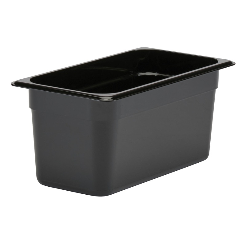 Cambro 36CW110 Camwear Food Pan 6" Deep - 1/3 Size - Black
