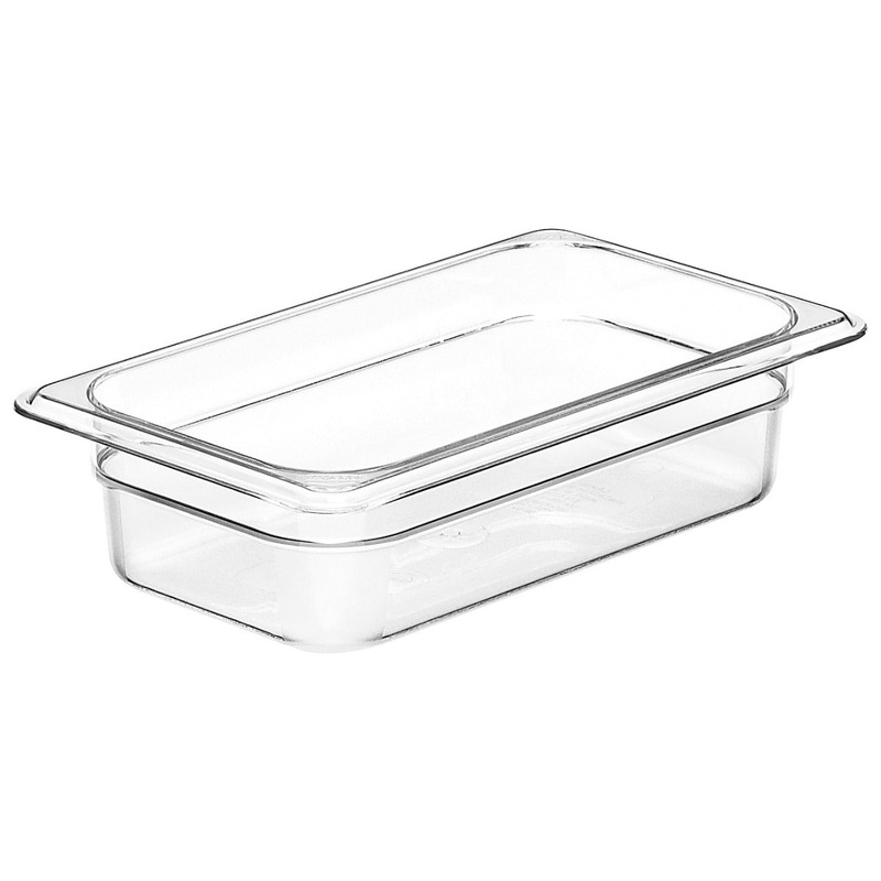 Cambro 42CW135 Camwear Polycarbonate Food Pan - 1/4 Size, 2-1/2" Deep - Clear