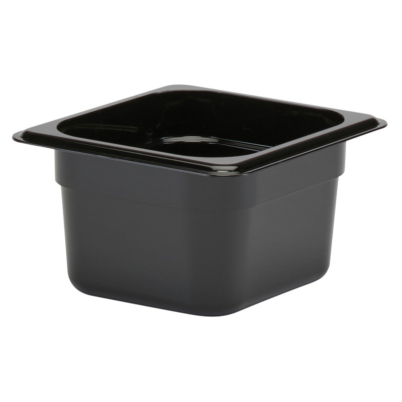 Cambro 64CW110 Camwear Food Pan 4" Deep - 1/6 Size - Black