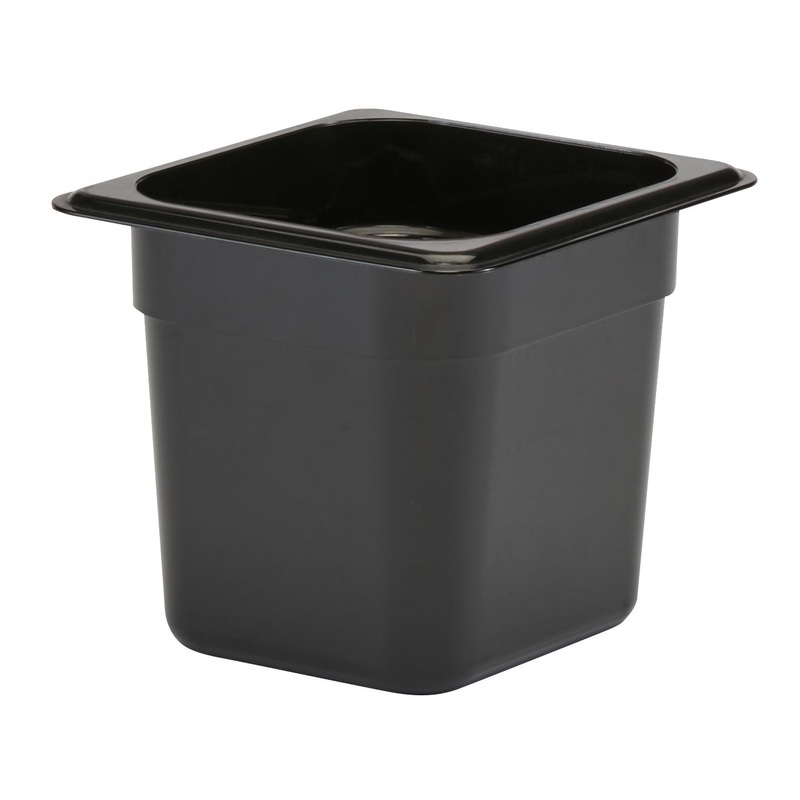 Cambro 66CW110 Camwear Food Pan 6" Deep - 1/6 Size - Black