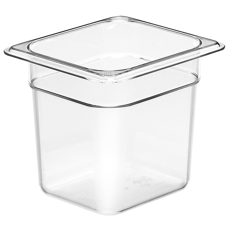 Cambro 66CW135 Camwear Food Pan 6" Deep - 1/6 Size - Clear
