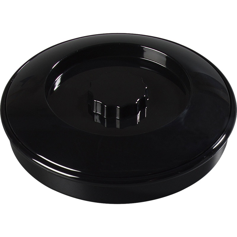 Carlisle 047503 Polycarbonate Stackable Interlocking Tortilla Server with Lid 7-1/2" - Black