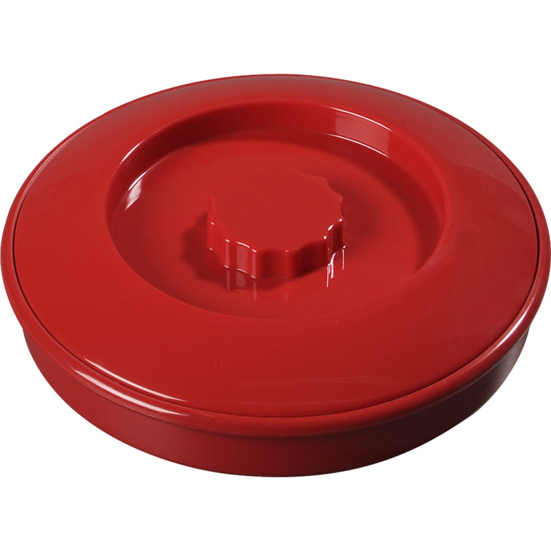 Carlisle 047505 Polycarbonate Stackable Interlocking Tortilla Server with Lid 7-1/2" - Red