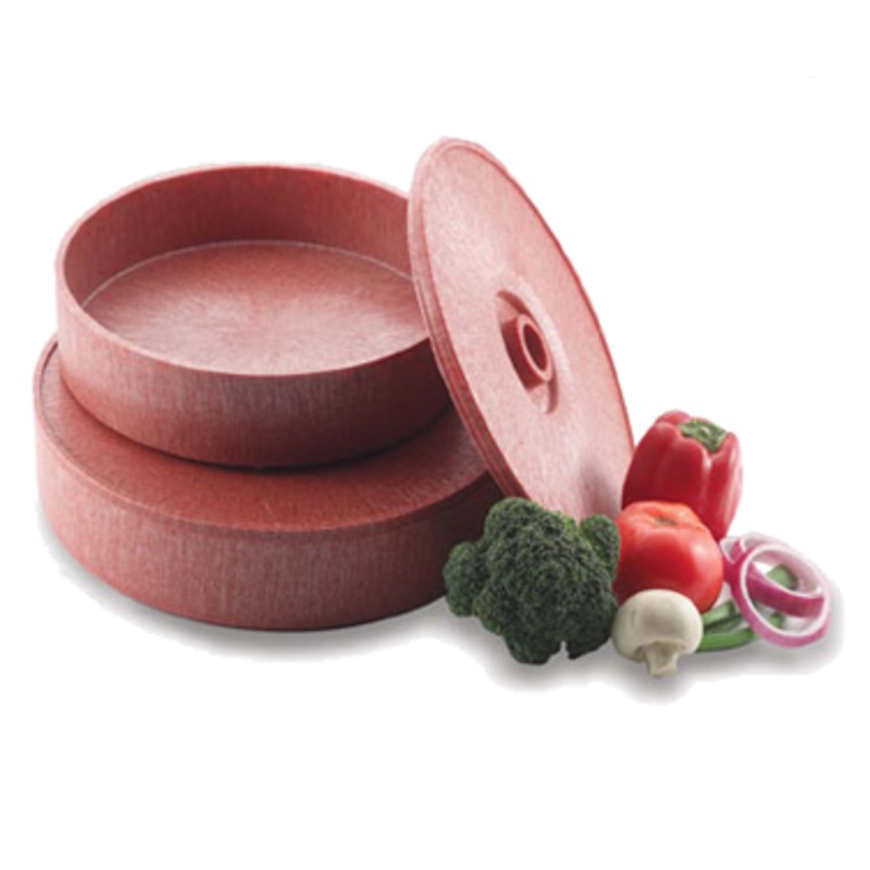 HS Inc. NHS1019-PK The Wrapper Polyethylene Tortilla Server 10" x 2" Deep - Paprika
