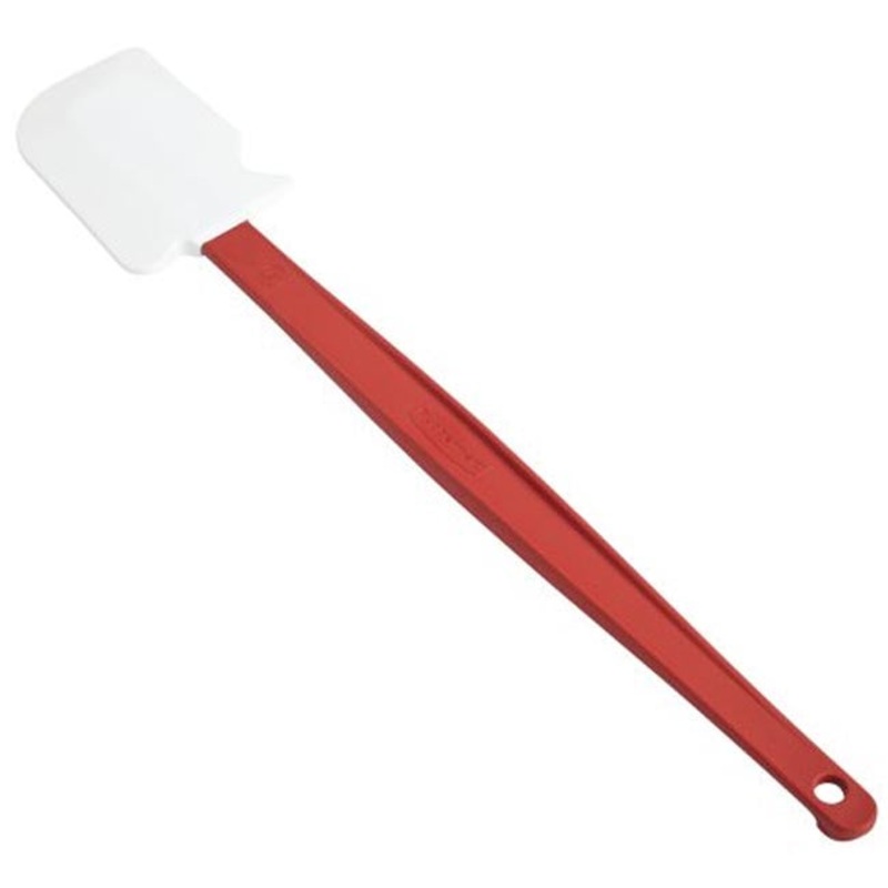 Rubbermaid FG1964000000 High-Heat Silicone Scraper / Spatula with Red Nylon Handle 16-1/2"OAL