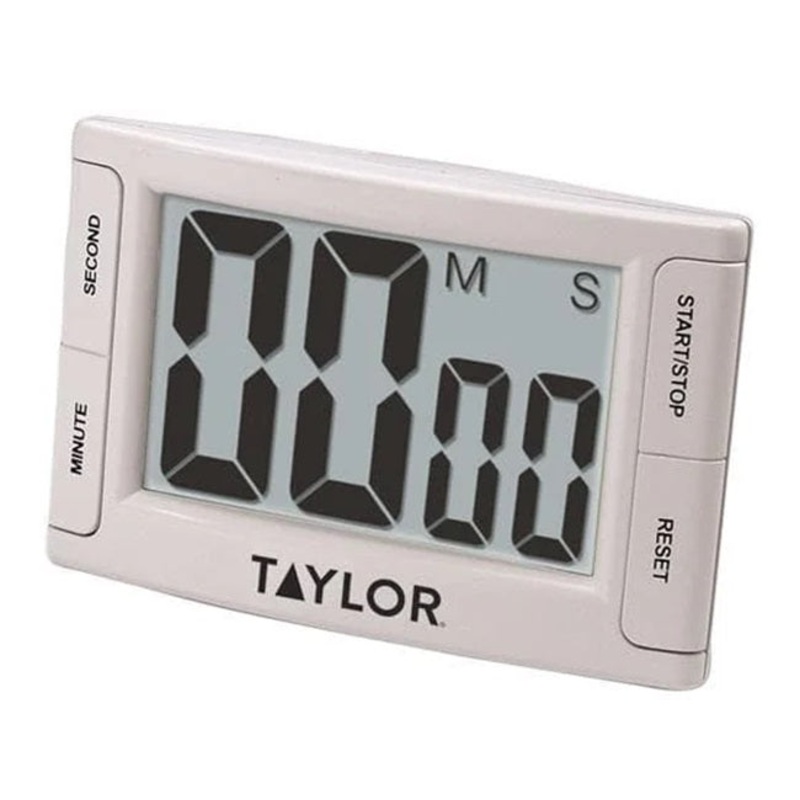 Taylor 5896 White 100 Minute Jumbo Readout Digital Timer - 6/Case