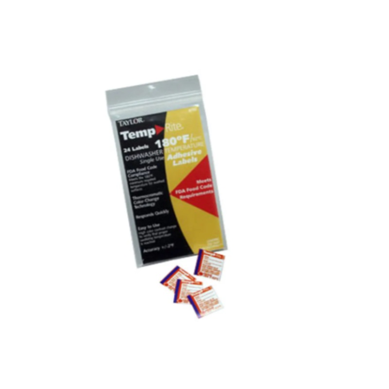 Taylor 8750 Temperature Sensor Dishwasher Labels, Stick-On, 180 F - 12ea/Case