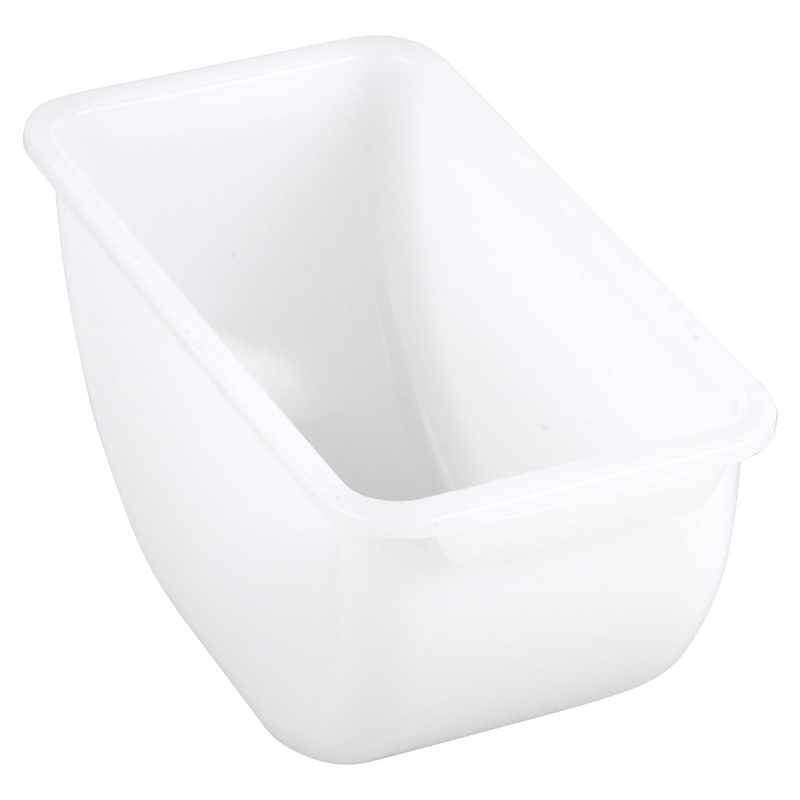 Winco CDP-1P Plastic 1 Pint Condiment Holder Insert - White