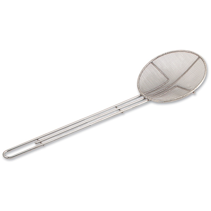 Browne 571923 Nickel-Plated Fine Mesh Round Skimmer with 6-1/2" dia. Blade and 14" Loop Handle