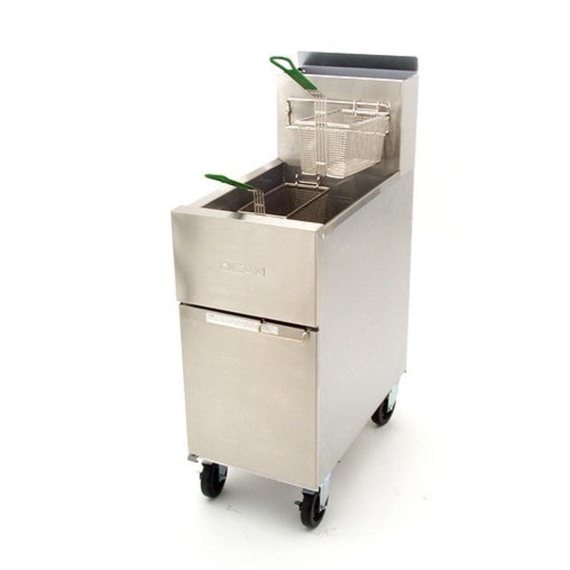 Dean SR142NG Super Runner Value Natural Gas Fryer with Millivolt Control System - Holds 43 lbs. - 105,000 BTU