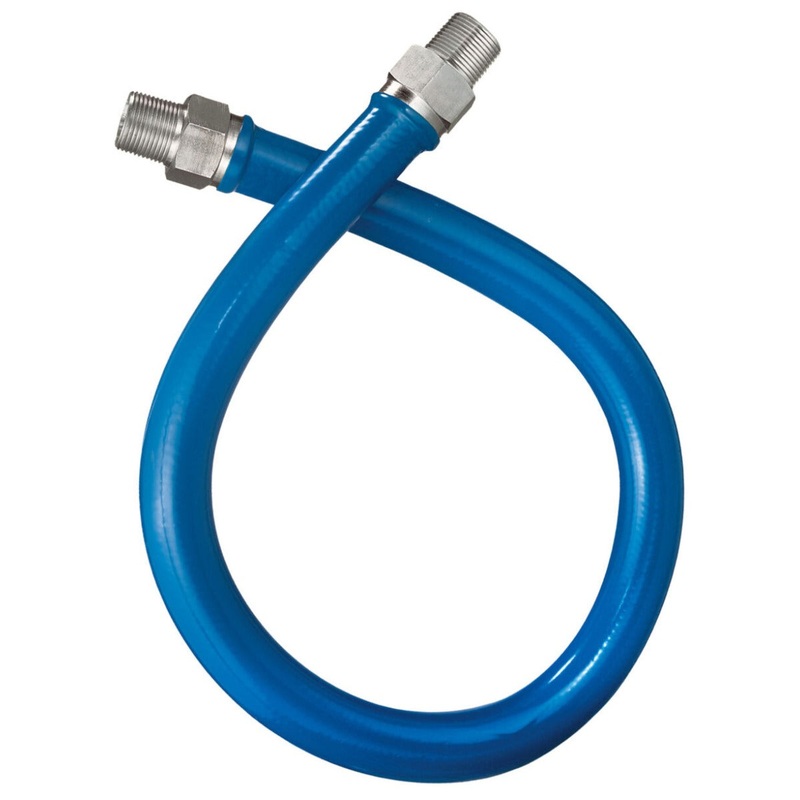 Dormont 1675BP48 Blue Hose Moveable 48" Gas Connector Hose with 3/4" Male/Male Couplings