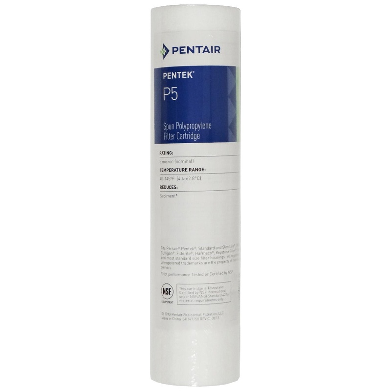 Everpure 155014-43 P5 Pentair Pentek P Series Spun Bonded Polypropylene Pre-Filter Cartridge 10" - 5 Micron and 5 GPM