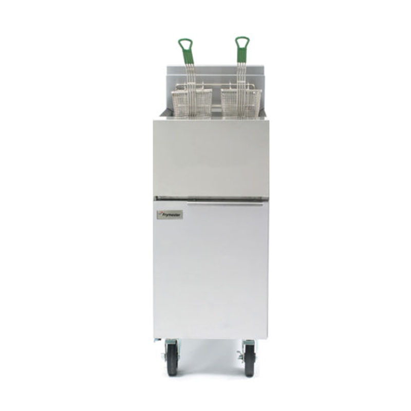 Frymaster GF14-NG Floor Model Standard Natural Gas Fryer with Millivolt Controls and Temperature Probe - Holds 40 lbs. - 100,000 BTU