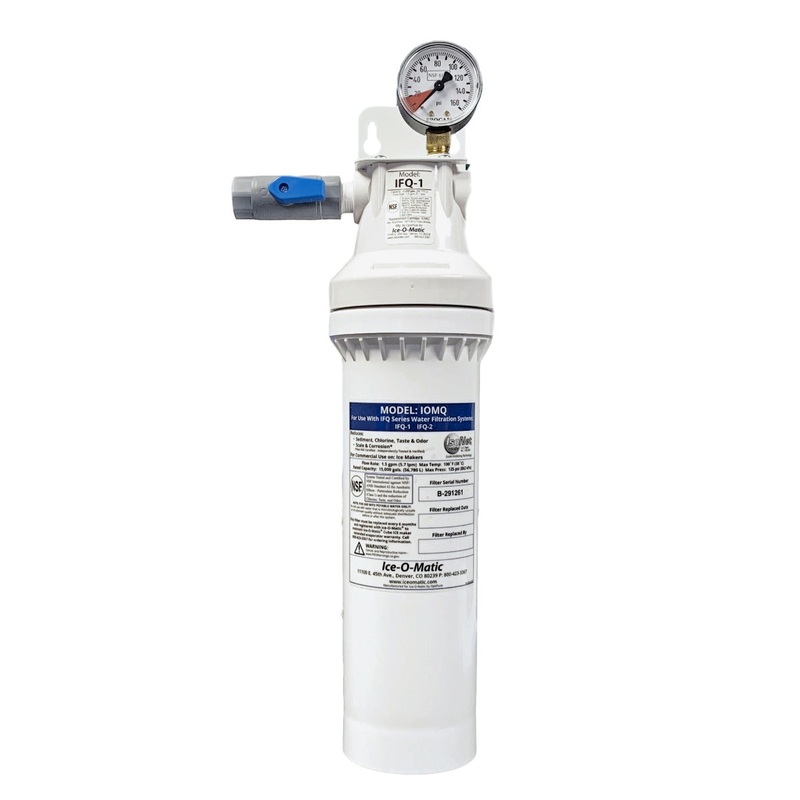 Ice-O-Matic IFQ1 Ice Machine Water Filter Manifold System - Single Cartridge - 0.5 Micron and 1.5 GPM