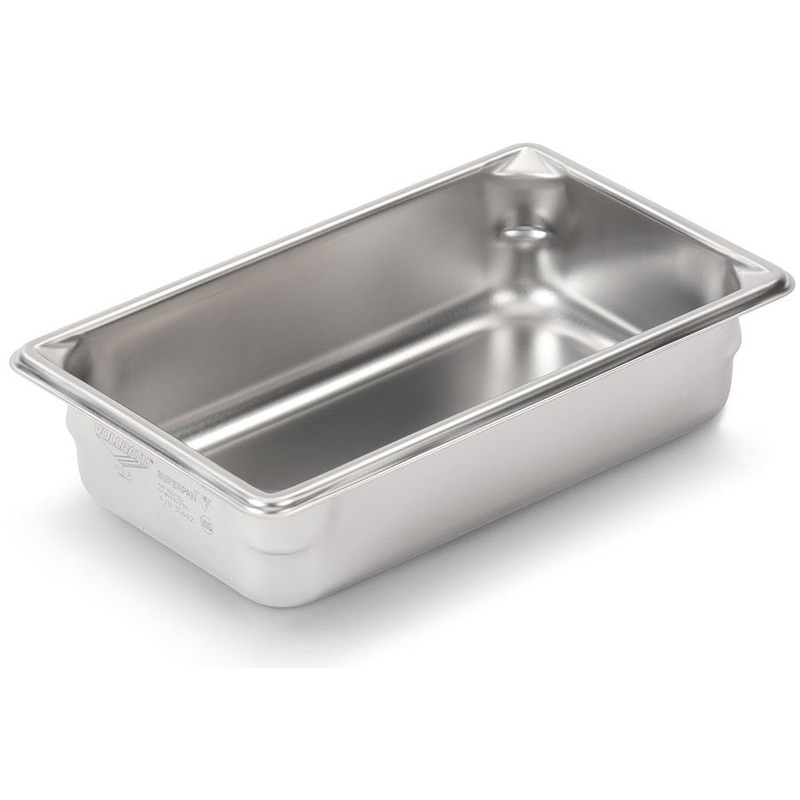 Vollrath 20429 Anti-Jam Stainless Steel Steam Table Food Pan 2-1/2" Deep - 1/4 Size