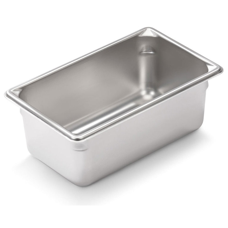 Vollrath 20449 Anti-Jam Stainless Steel Steam Table Food Pan 4" Deep - 1/4 Size