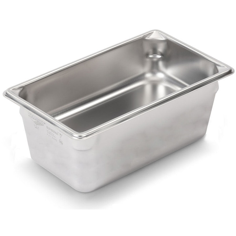 Vollrath 20469 Anti-Jam Stainless Steel Steam Table Food Pan 6" Deep - 1/4 Size
