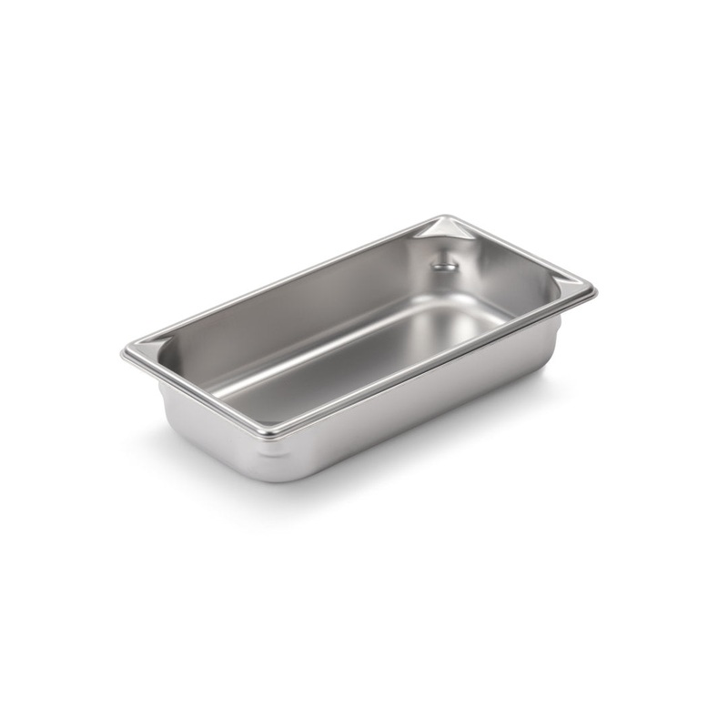 Vollrath 30322 Super Pan V Anti-Jam Stainless Steel Steam Table Food Pan 2-1/2" Deep - 1/3 Size