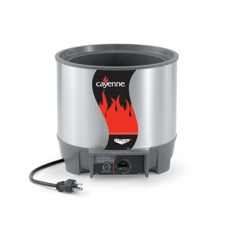 Vollrath 72017 Cayenne Round Heat 'N Serve Countertop Rethermalizer / Warmer 7 qt. - 120v