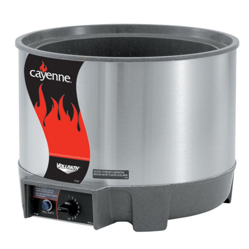 Vollrath 72021 Cayenne Round Heat 'N Serve Countertop Rethermalizer / Warmer 11 qt. - 120v