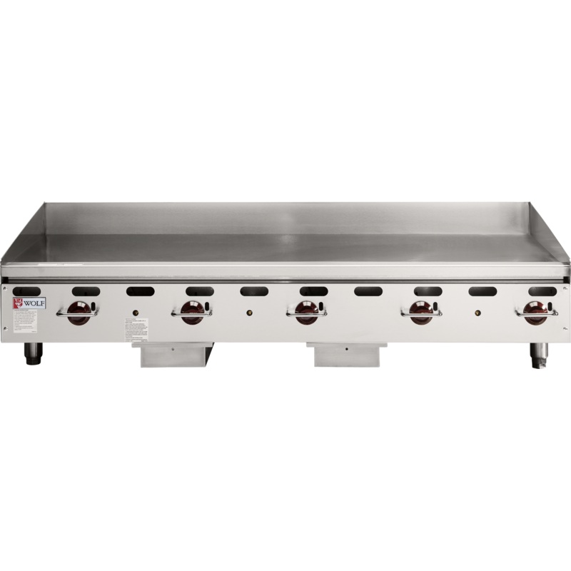 Wolf AGM60-101 Countertop Heavy Duty Gas Griddle with 5 Manual Controls 60" NG - 135,000 BTU
