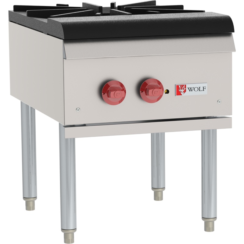 Wolf WSPR1 Natural Gas Stock Pot Range w/ 1 Burner 18" - 110,000 BTU
