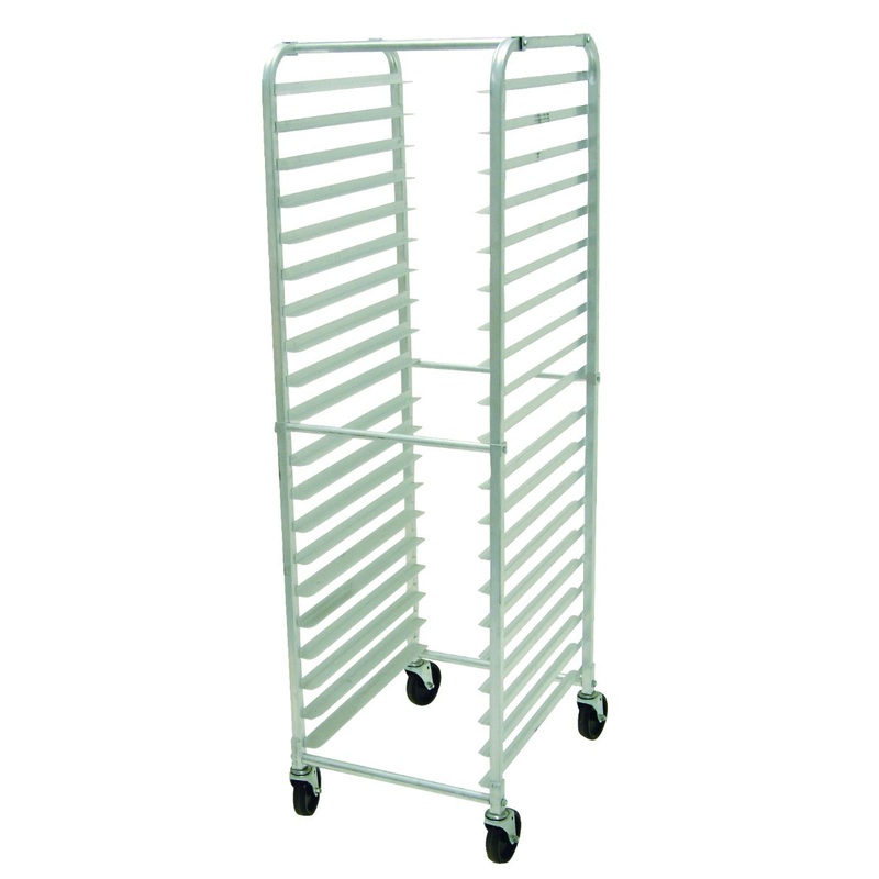 Advance Tabco PR20-3K-X Special Value Aluminum Full-Height End Loading Mobile Bun / Sheet Pan Rack - 20 pan/capacity - Unassembled