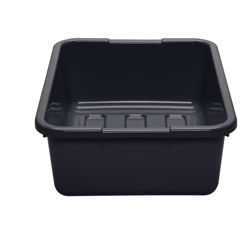 Cambro 21157CBP110 Cambox Plastic Bus Box with Ribbed Bottom 21" x 15" x 7" - Black