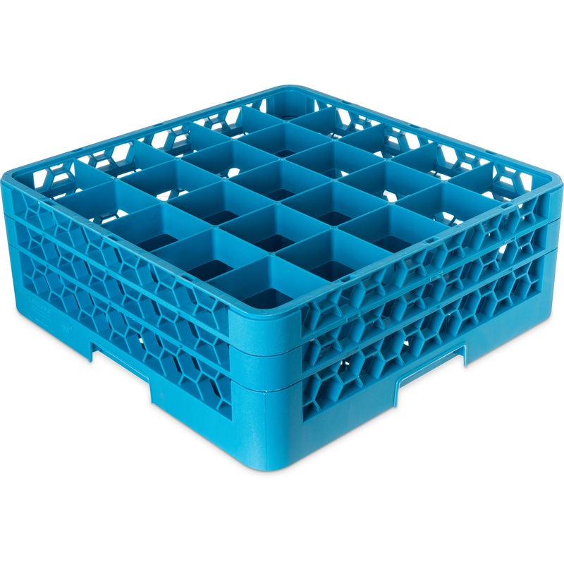 Carlisle RG25-214 OptiClean 25-Compartment Dishwasher Glass Rack - Blue