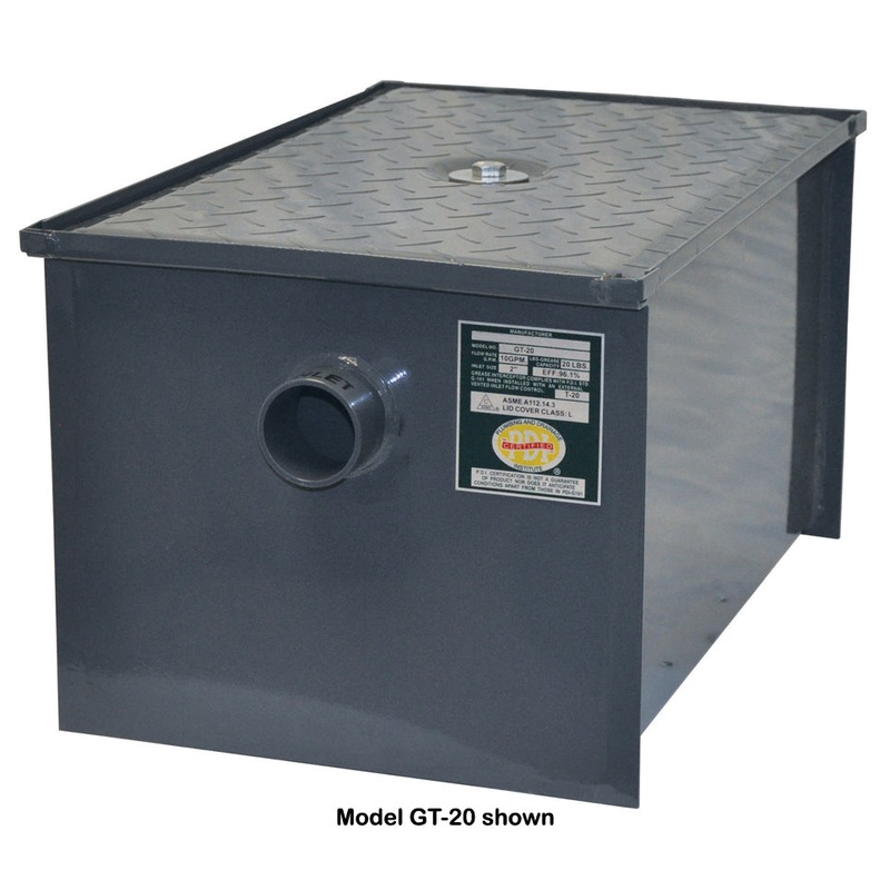 John Boos GT-100-X Grease Interceptor 100 lb. Grease Trap