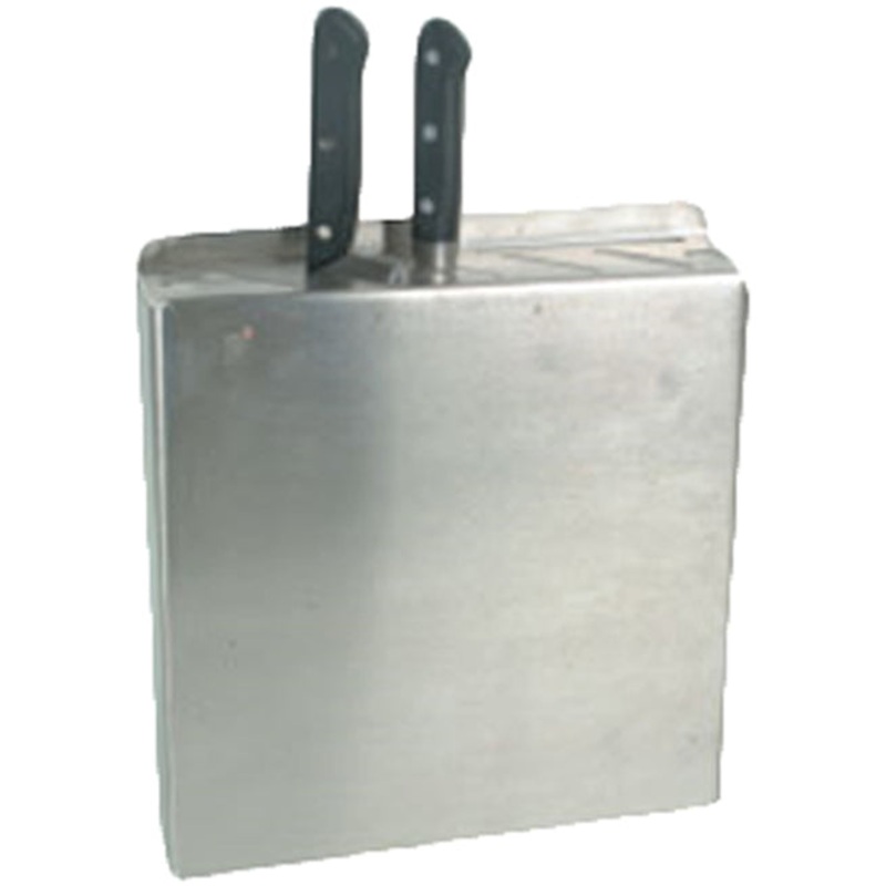 Thunder Group SLKR012 Wall or Countertop Stainless Steel Knife Rack - 9 slot/cap