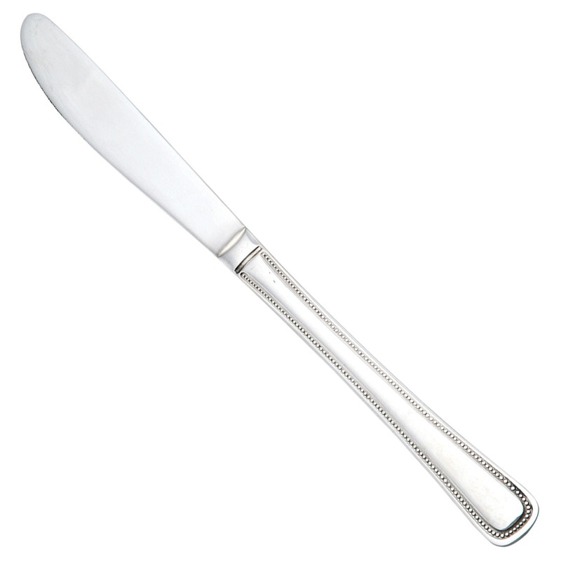 Walco WL5545 Poise Stainless Steel Heavy Weight 1-Piece Dinner Knife 8-7/8" - 12/Box