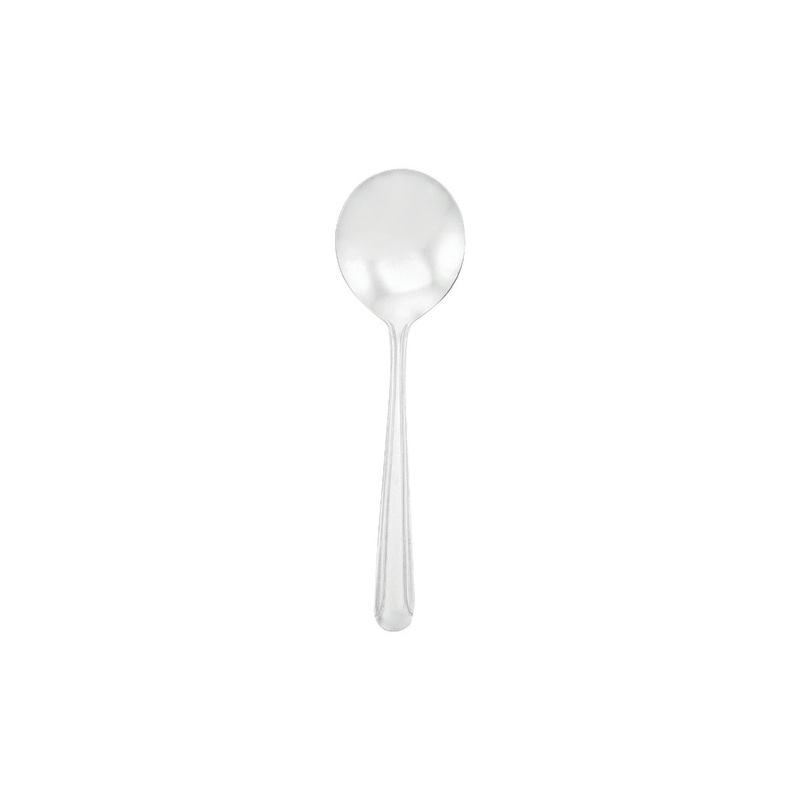 Walco WL8712 Dominion 18/0 Stainless Steel Heavy Weight Bouillon Spoon 5-15/16" - 24/Box