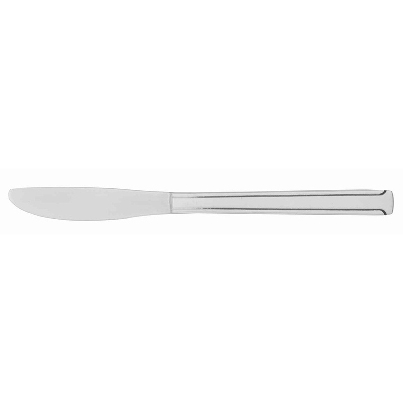 Walco WL8745 Dominion 18/0 Stainless Steel Heavy Weight 1-Piece Dinner Knife 8" - 12/Box