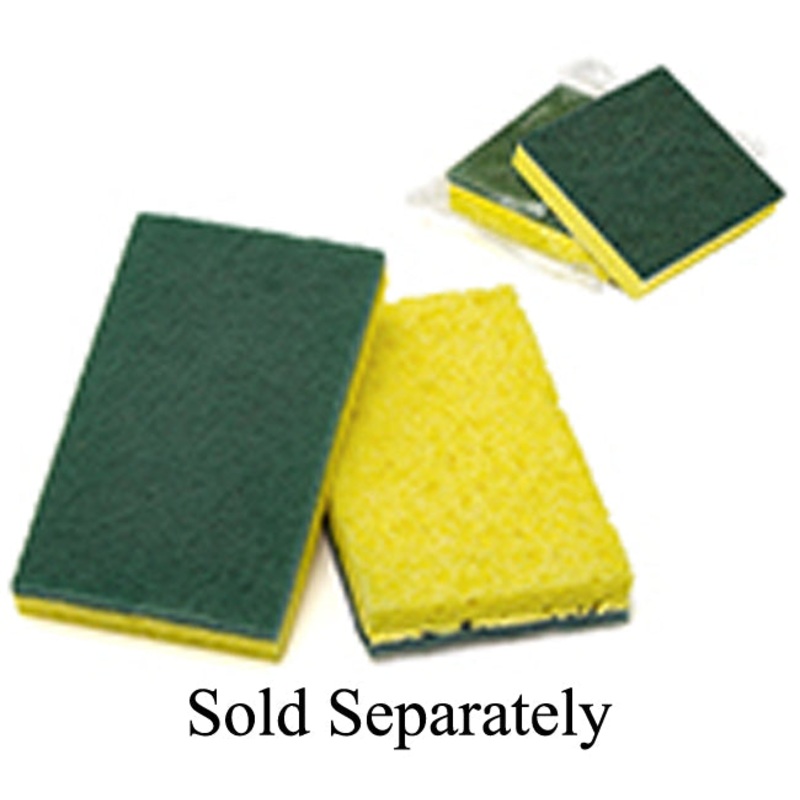 ACS 74-612 Medium Duty Scrubble Green Backed Scrubber Sponge 6" x 3-3/8" x 3/4"