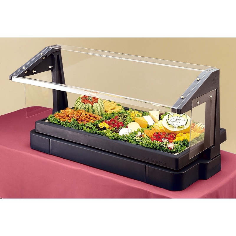 Cambro BBR480110 Black Tabletop Salad/Buffet Bar with Sneeze Guard 48" - (3) Full Size Pan/Capacity