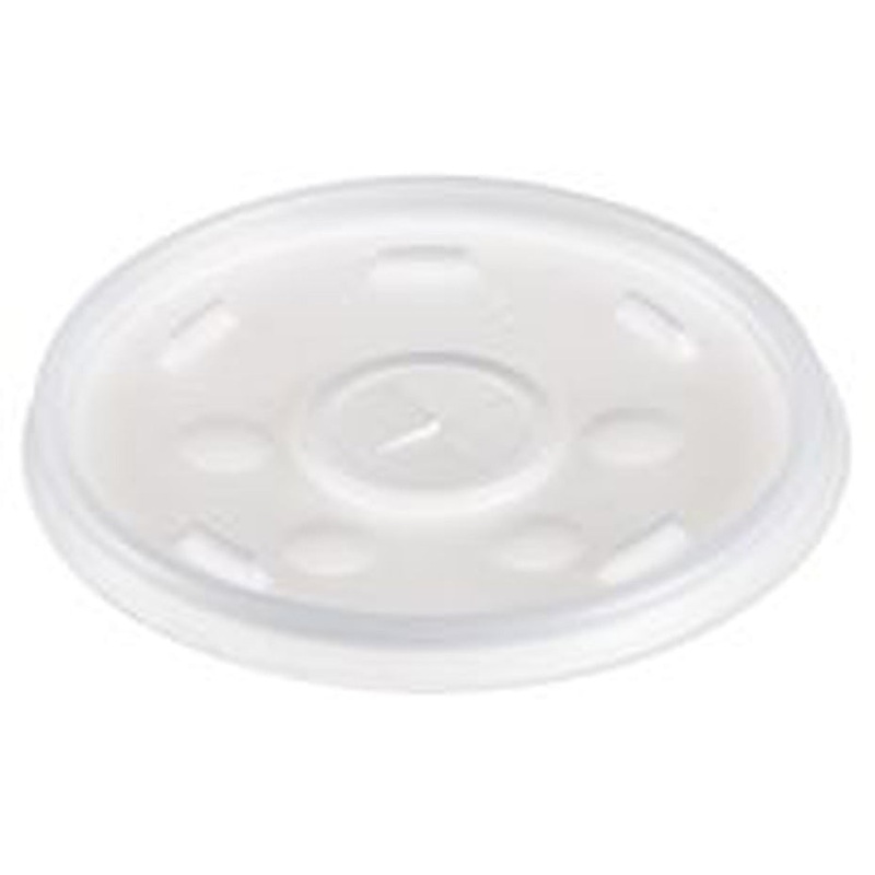 Dart Solo 12SL Translucent Plastic Flat Slotted Lid for 12 oz. Foam Cups & Containers - 1000/Case