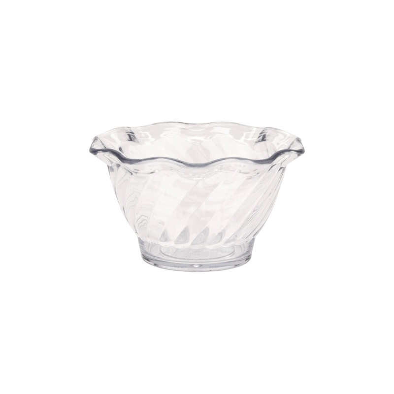 GET DD-50-CL Dessert Time SAN Plastic Small Tulip Dessert Dish 5 oz. - Clear - 48/Case