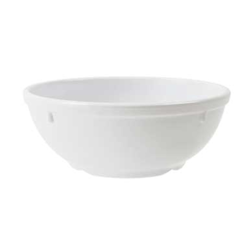 GET DN-316-W SuperMel Melamine Stackable Narrow Rim Nappie Bowl 16 oz. - White - 48/Case