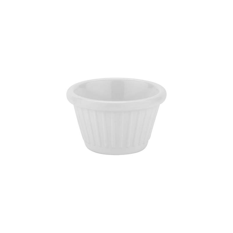 GET F-615-W Melamine Fluted Ramekin 1-1/2 oz. - White - 48/Case