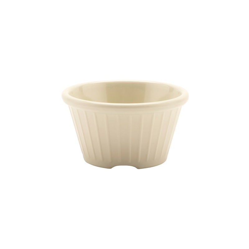 GET F-645-IV Melamine Fluted Ramekin 4 oz. - Ivory - 48/Case