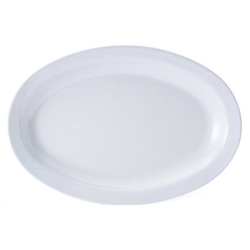 GET OP-614-W SuperMel Melamine Oval Platter 13-1/4" x 9-3/4" - White - 12/cs