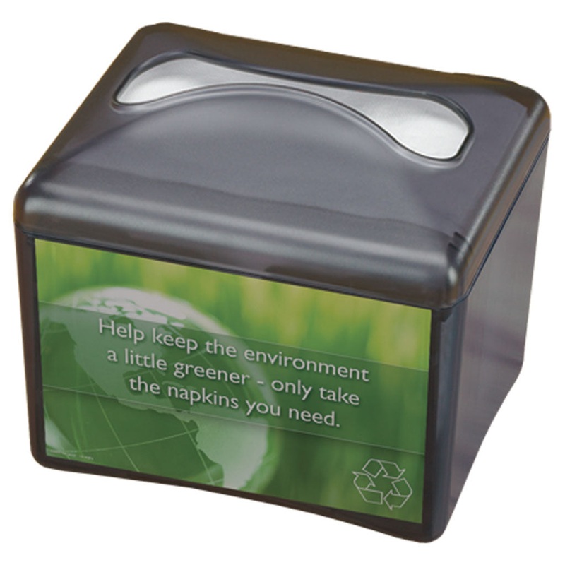 San Jamar H4005TBK Venue Tabletop Fullfold Napkin Dispenser - Translucent Black Pearl - 200 Capacity