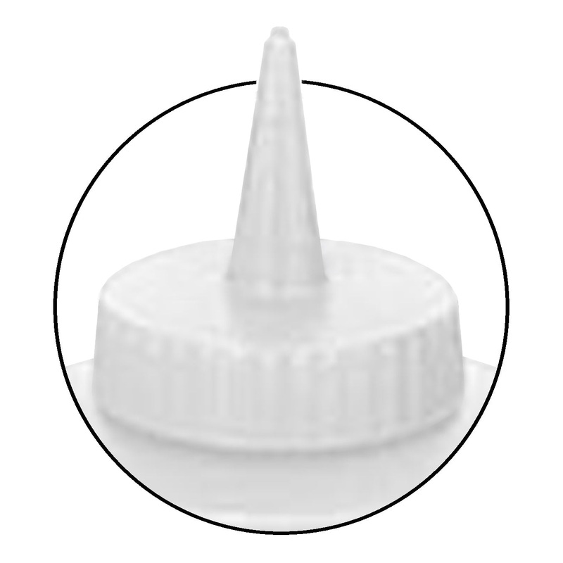 TableCraft 100TC Sani-Cap Tiptop Replacement Squeeze Bottle Standard Cone Tip Cap with a 38 mm Opening - Clear