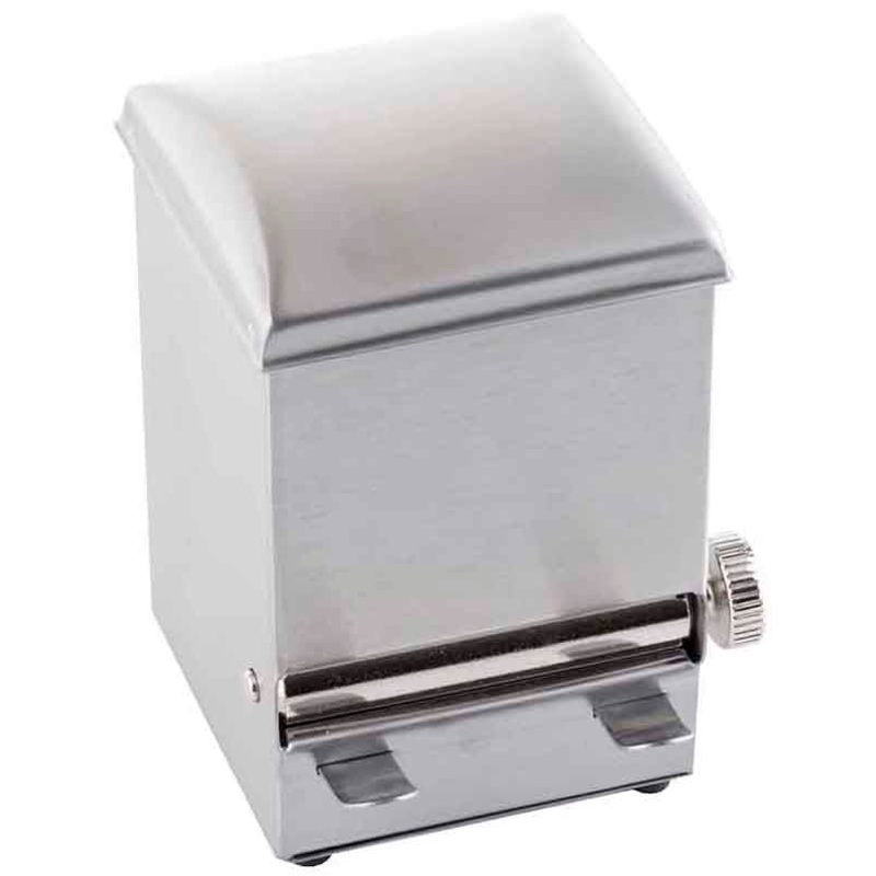 TableCraft 236 Stainless Steel Top-Loading Rotary Style Toothpick Dispenser 3-3/4" x 3" x 4-1/2"H