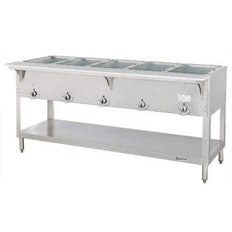 Duke 305-NG Aerohot 5-Well Gas Steam Table / Hot Food Station 73" - NG - 12,500 BTU