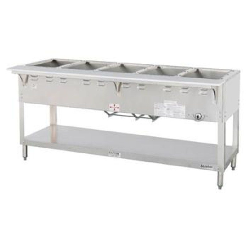 Duke WB305 Aerohot 5-Well Gas Steam Table Wet Bath Station 73" - 27,500 BTU