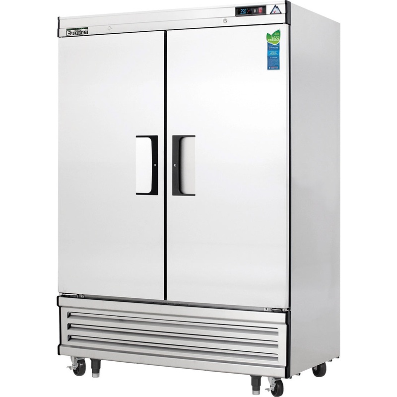 Everest Refrigeration EBR2 2-Section 2 Solid Door Reach-In Refrigerator 55" - 115V